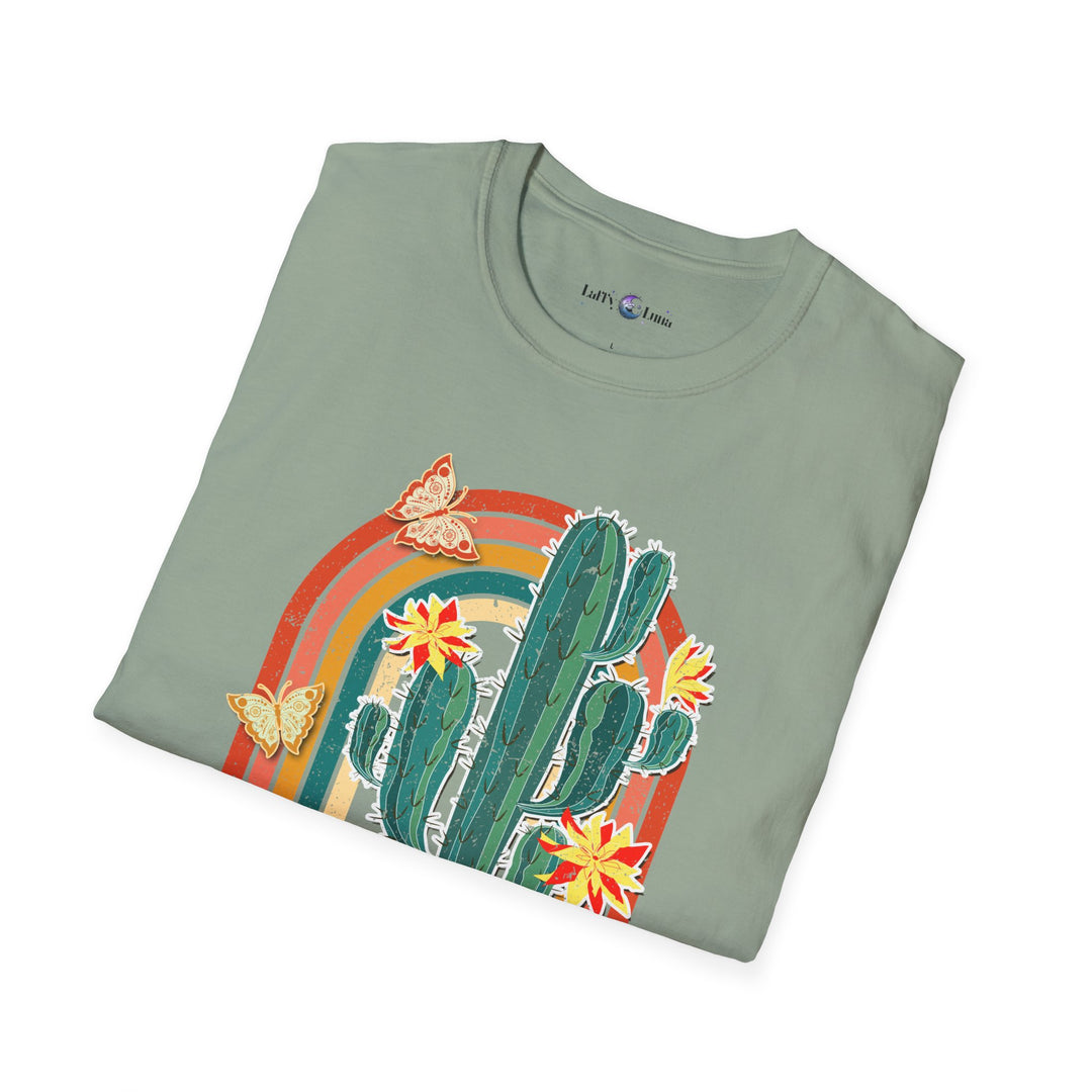 Not a Hugger Cactus Graphic T-Shirt | Fun Unisex Softstyle Tee | Perfect for Nature Lovers