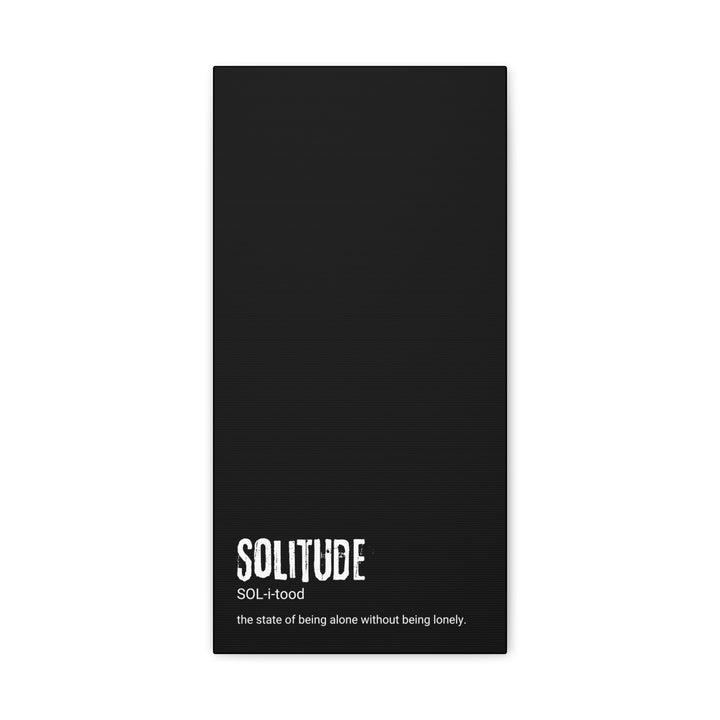 Solitude Matte Canvas Art - Minimalist Stretched Wall Decor for Home, Modern Living Room, Inspirational Gift, Self-Care