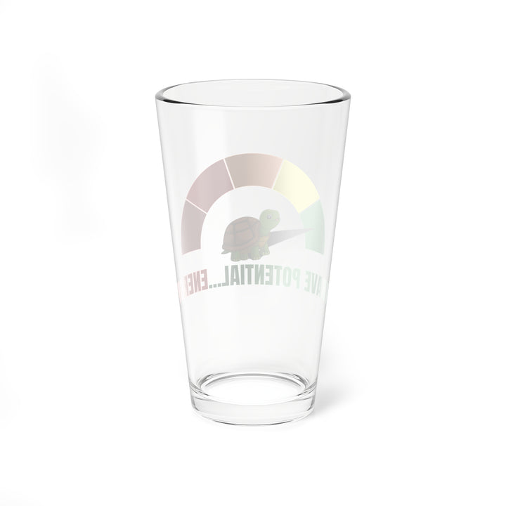 Motivational Mixing Glass for Cocktails, Have Potential Energy Drinkware, Cute Turtle Graphic, Gift for Friends, Party Essential, Home Bar