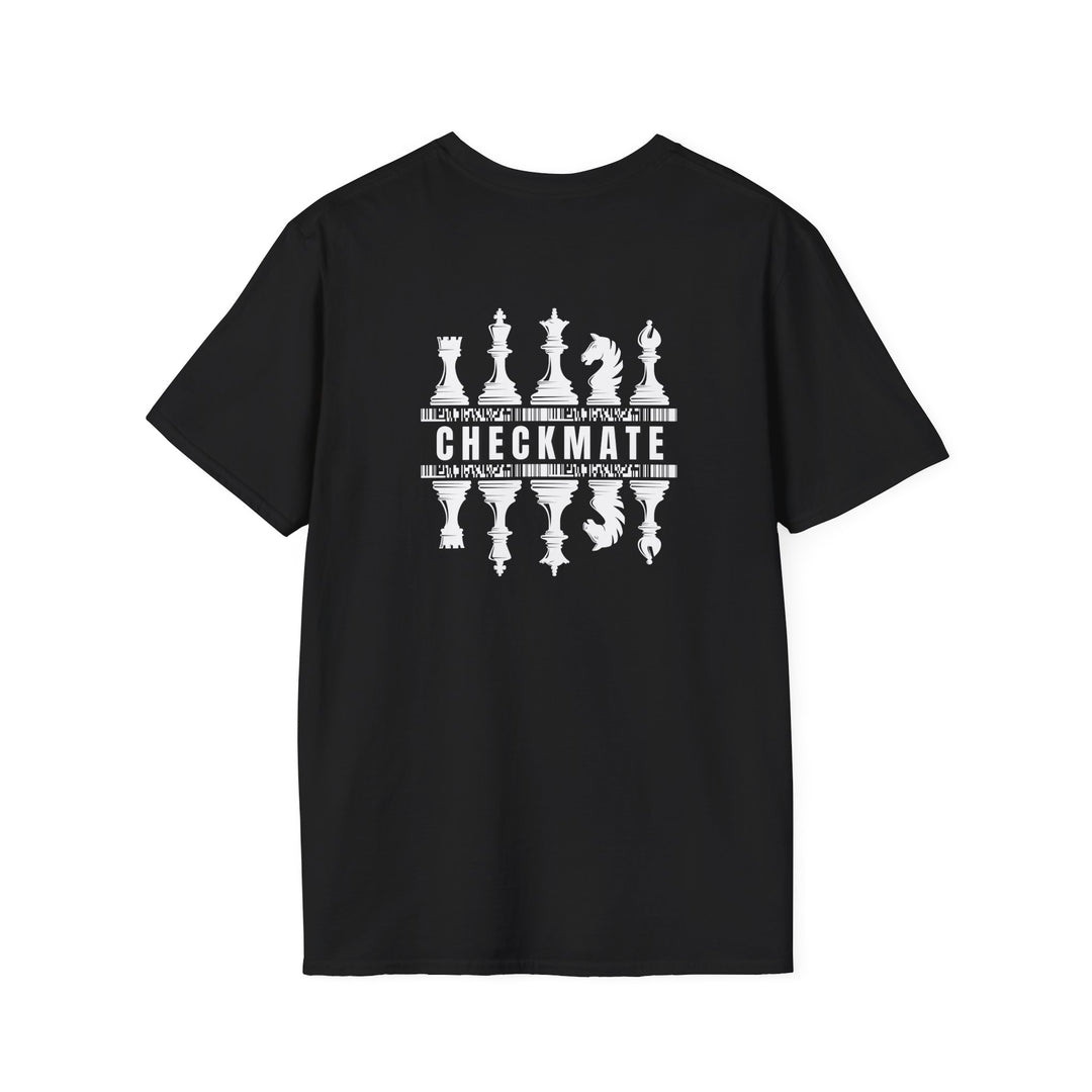 Check Mate Unisex Softstyle T-Shirt, Chess Lover Gift, Casual Game Top, Mens Women Tee, Unique Gift for Players