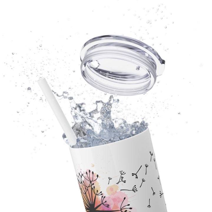 Okay to Not Be Okay Skinny Tumbler with Straw - 20oz, Motivational Drinkware for Nature Lovers - Uplifting Gift for Mental Health Awareness