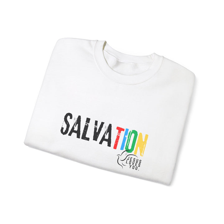 Salvation Christian Unisex Heavy Blend™ Crewneck Sweatshirt - Colorful Inspirational Design Religious Sweaters