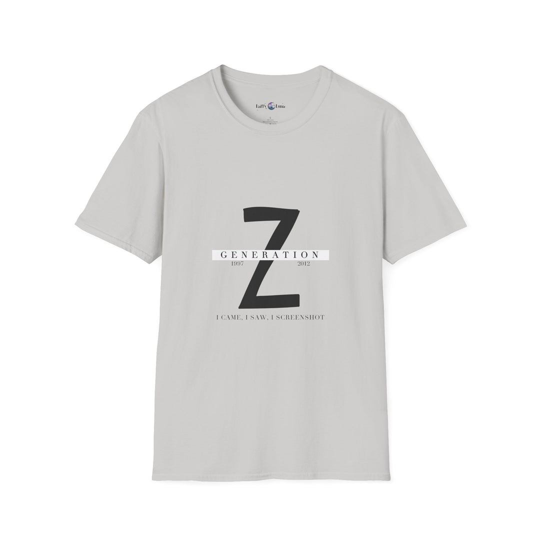 Generation Z Digital Expert Softstyle T-Shirt - - Living Our Best Life Funny Shirt for Online Gaming, Streaming, and Content Creation