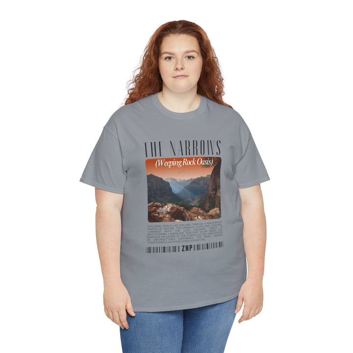 Zion National Park The Narrows Unisex Heavy Cotton Tee - Nature-Inspired Graphic T-Shirt for Outdoor Adventures and Casual Wear