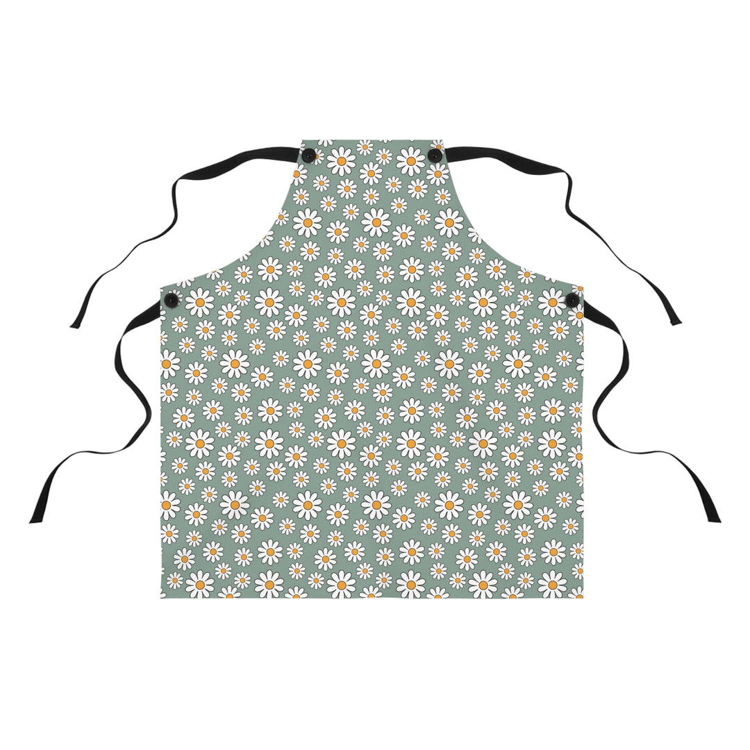 Daisy Print Kitchen Apron - Stylish Floral Cooking Gear for Home Chefs