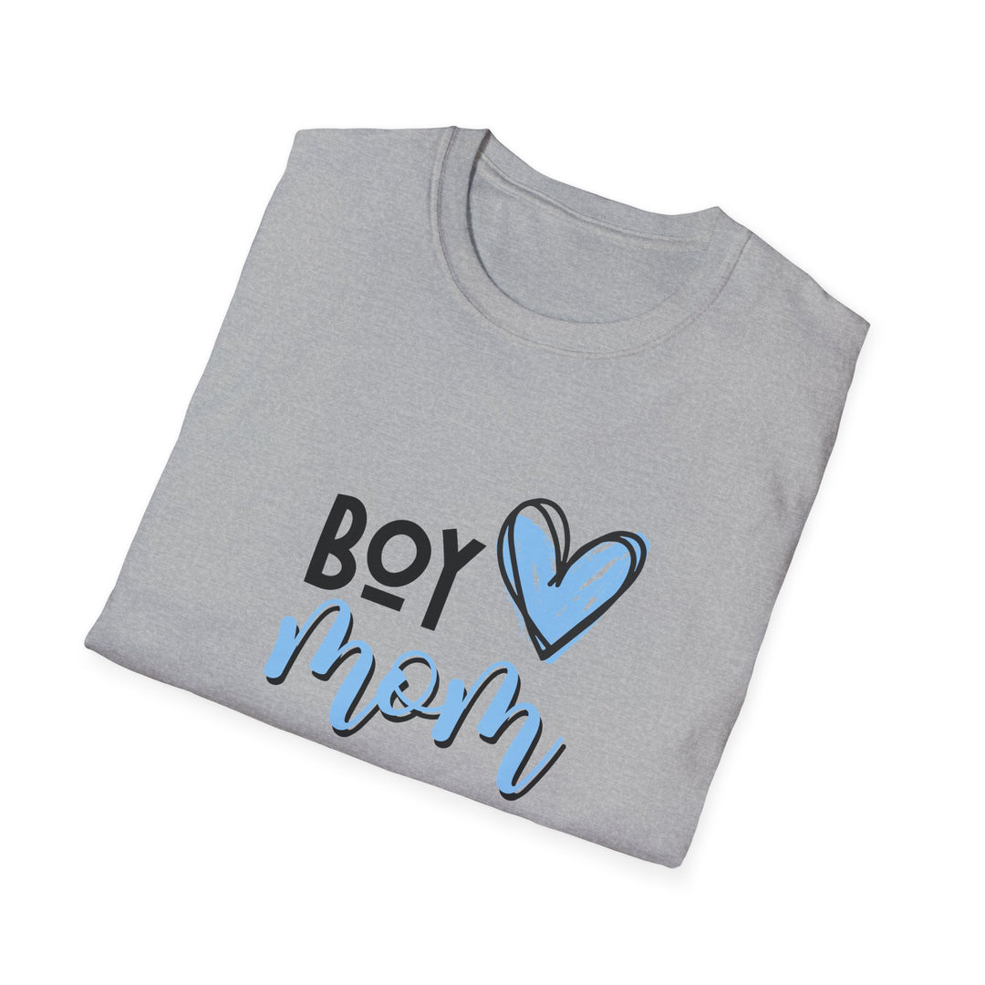 Boy Mom Softstyle T-Shirt, Cute Graphic Tee, Mother's Day Gift, Family Love Shirt, Casual Everyday Wear, Unisex Tee