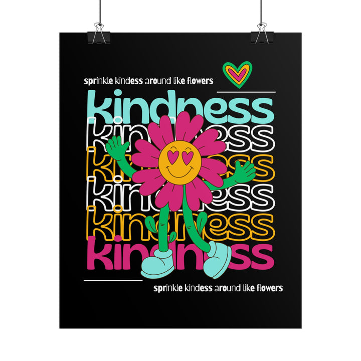 Vibrant Kindness Rolled Posters for Positive Vibes, Wall Art, Home Decor, Gift for Friends, Happy Room Aesthetic