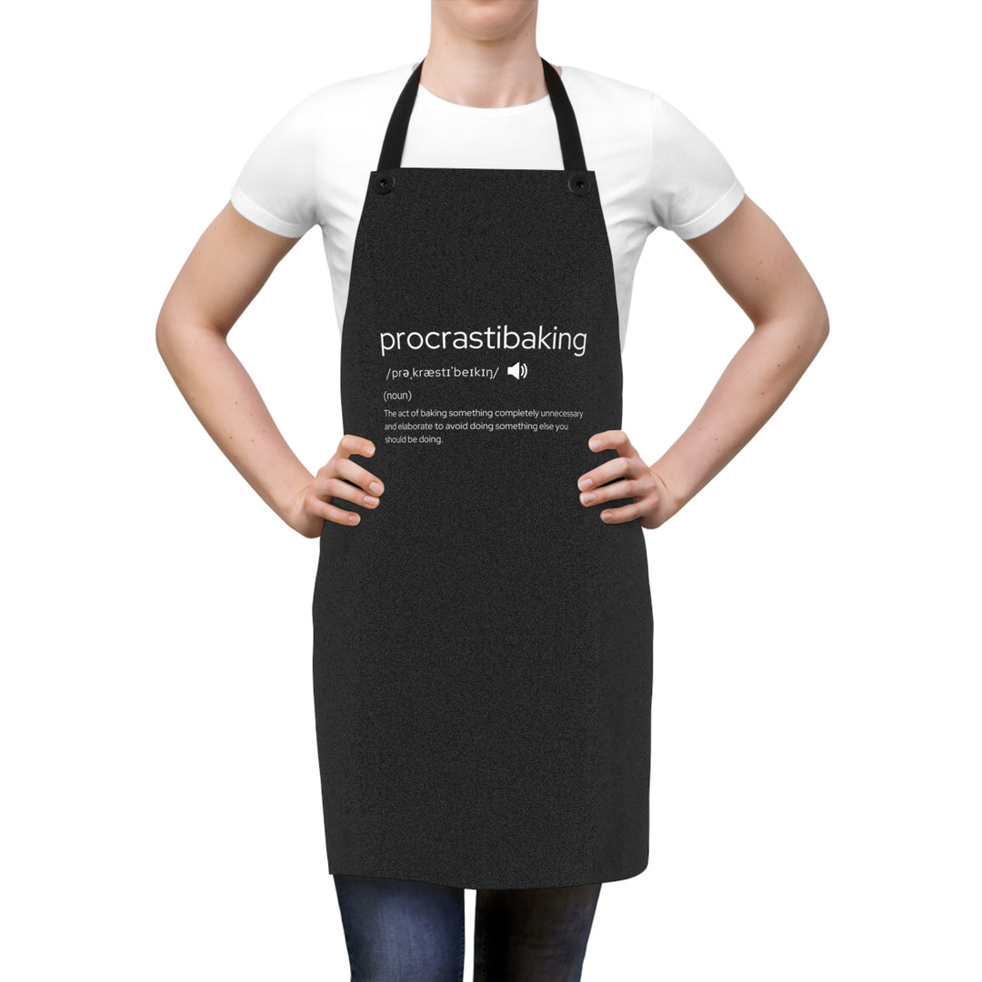 Funny Procrastibaking Apron for Bakers, Gift for Chefs, Baking Lover Gift, Kitchen Humor Accessory, Personalized Cooking Apron