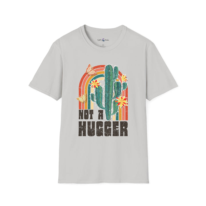 Not a Hugger Cactus Graphic T-Shirt | Fun Unisex Softstyle Tee | Perfect for Nature Lovers