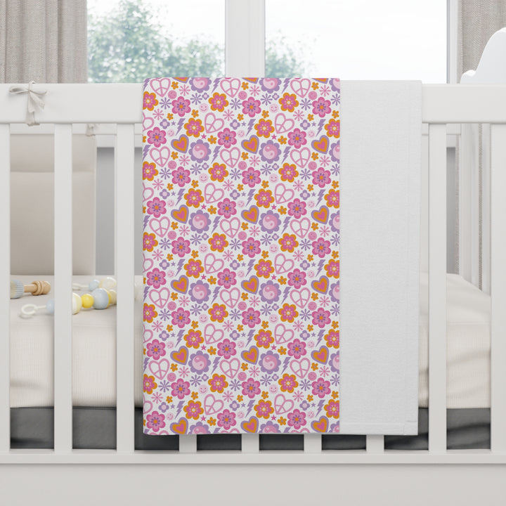 Floral Soft Fleece Baby Blanket - Cozy Nursery Essential