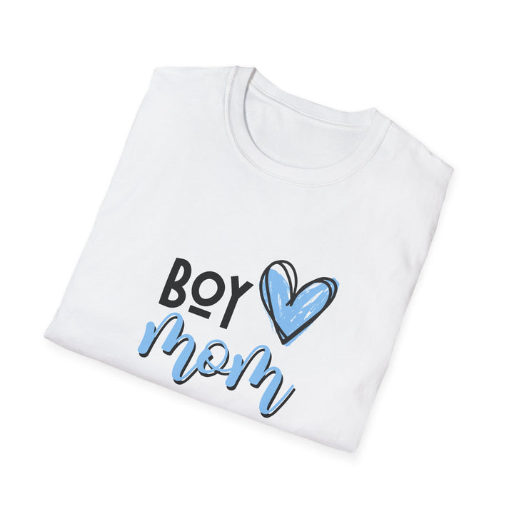 Boy Mom Softstyle T-Shirt, Cute Graphic Tee, Mother's Day Gift, Family Love Shirt, Casual Everyday Wear, Unisex Tee