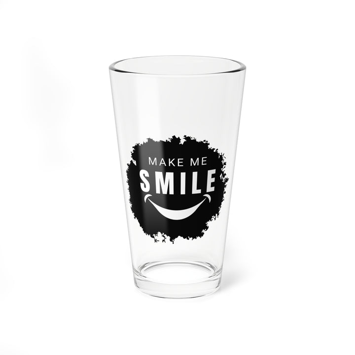 Make Me Smile Mixing Glass - 16oz Cocktail Cup for Joyful Gatherings - Fun Beer Glassware and Pint Glass for Craft Brew Lovers