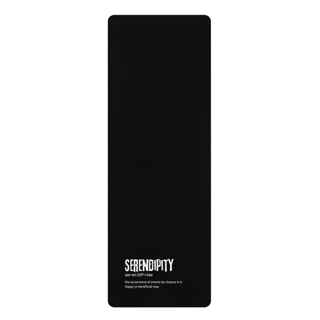 Serendipity Rubber Yoga Mat - Eco-Friendly Exercise Mat, Non-Slip Yoga Mat, Gift for Yogis, Meditation Mat, Black Yoga Mat