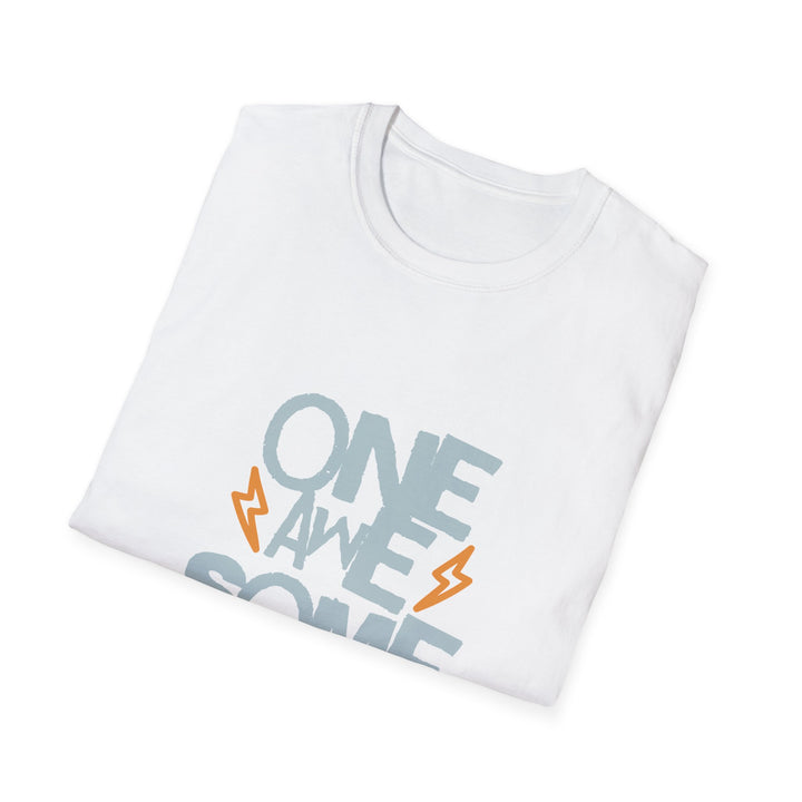 One Awesome Dad Unisex Softstyle T-Shirt Perfect Father's Day Gift, Casual Wear, Dad Apparel, Birthday Celebration, Family Gatherings