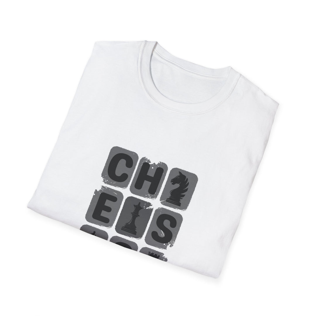 Chess Lovers Unisex Softstyle T-Shirt, Perfect Gift for Gamers, Casual Wear, Chess Themed Apparel, Game Night Tee