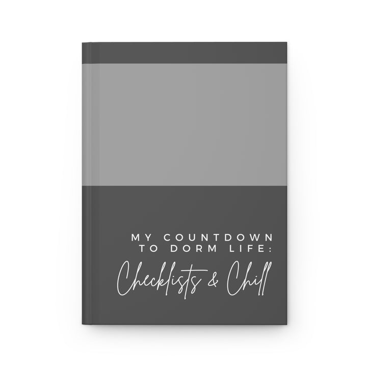 Dorm Life Checklist Hardcover Journal - Organize & Chill