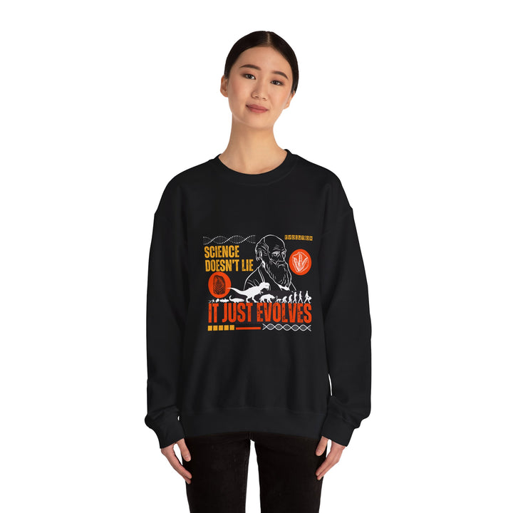 Science Evolution Sweatshirt, Unisex Crewneck, Science Lover Gift, Eco-Friendly Apparel, Perfect for Earth Day, Casual Comfort