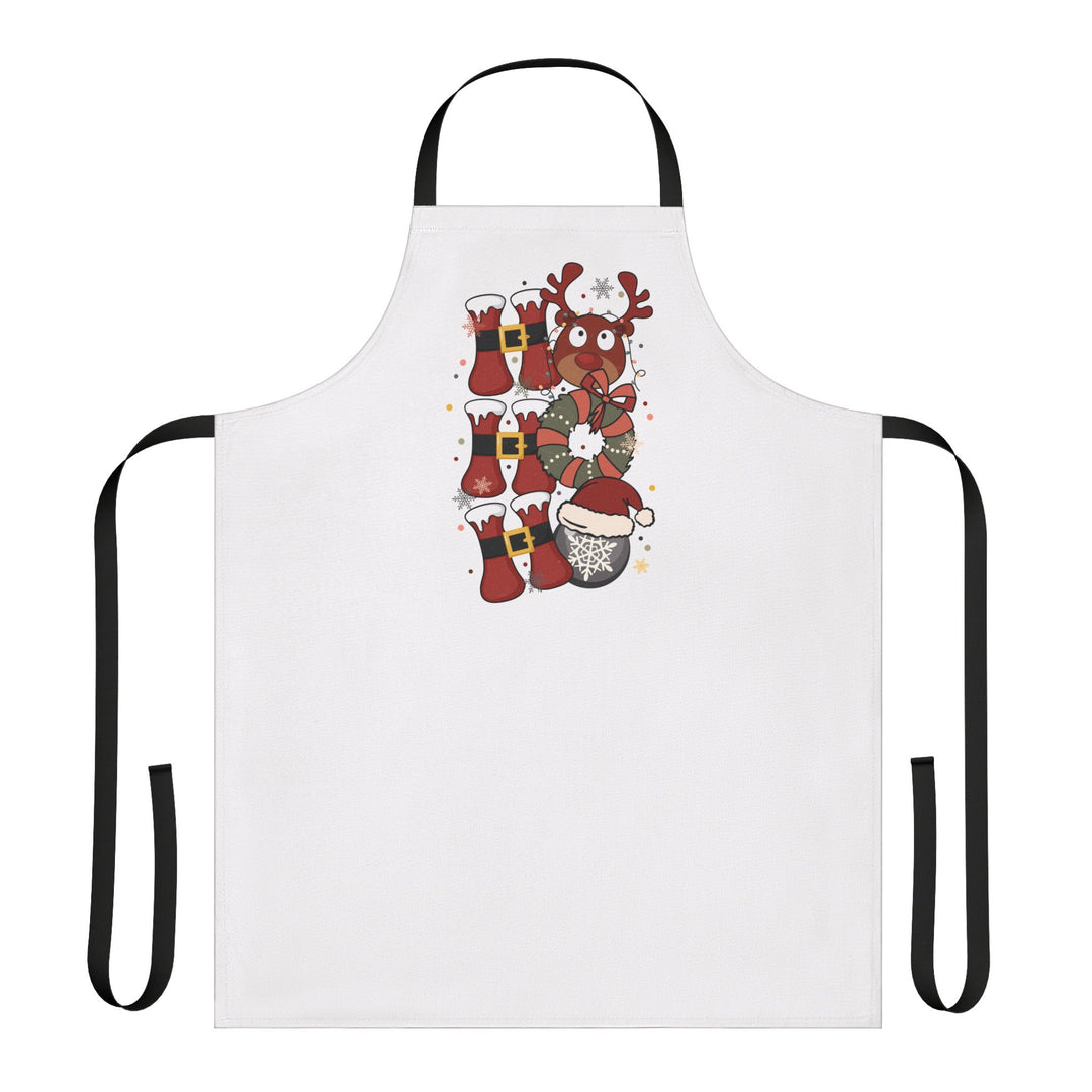 Festive Christmas Apron - Perfect for Holiday Cooking and Baking - Essential Chef Gift for Christmas Dinner - Stylish Kitchen Accessory