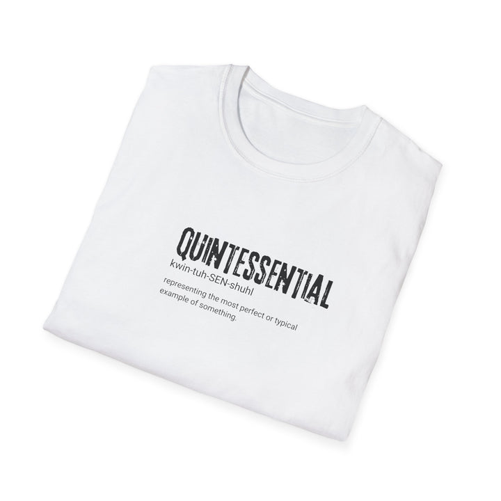 Quintessential Unisex Softstyle T-Shirt, Casual Graphic Tee, Gift for Friends, Everyday Wear, Perfect for Any Occasion, Minimalist Design