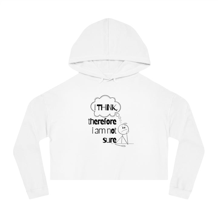 Thought-Provoking Cropped Hoodie - Perfect for Casual Wear, Gift for Intellectuals, Trendy Layer for Any Season, Great for Students, Fun