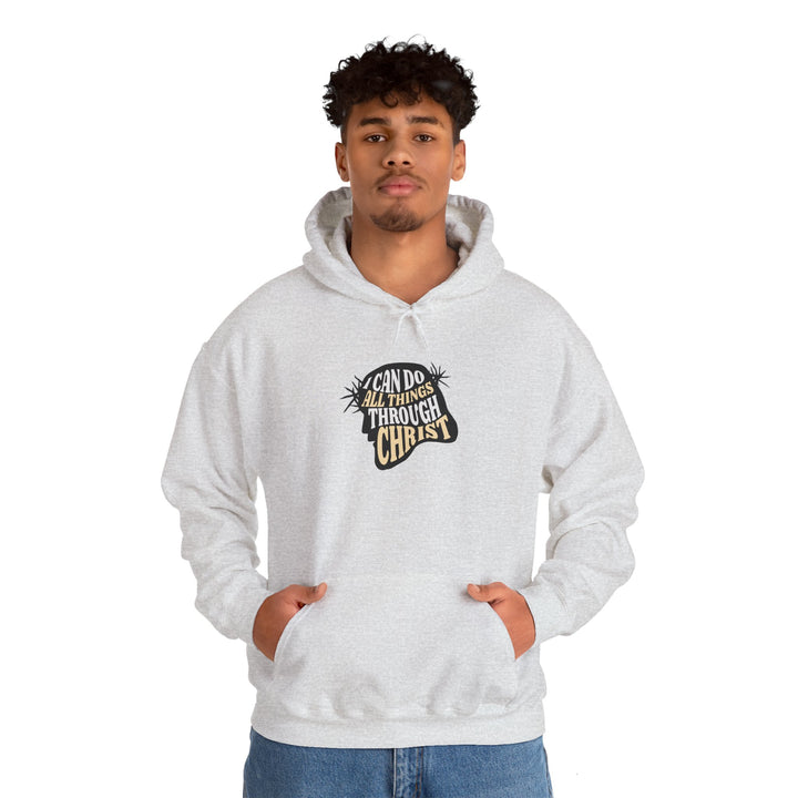 Inspirational Unisex Hoodie Do All Things Through Christ - Religious Gifting, Uplifting and Motivational Apparel for Daily Wear