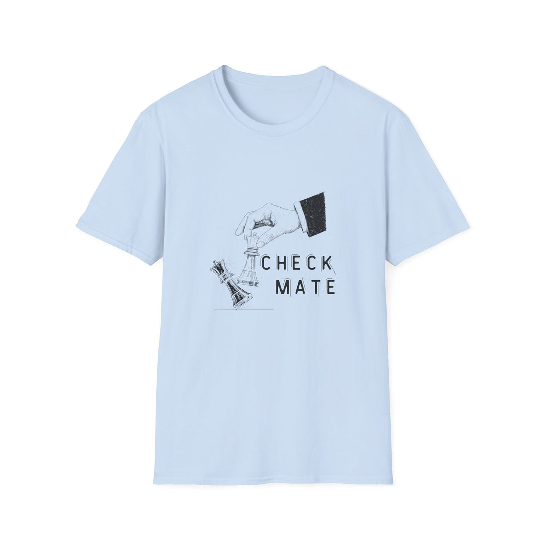 Check Mate Unisex Softstyle T-Shirt - Perfect for Chess Lovers, Game Night, Casual Wear, Gift for Players, Unique Graphic Tee