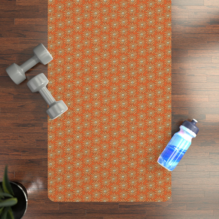 Eco-Friendly Rubber Yoga Mat - Vibrant Pattern for Mindful Practice