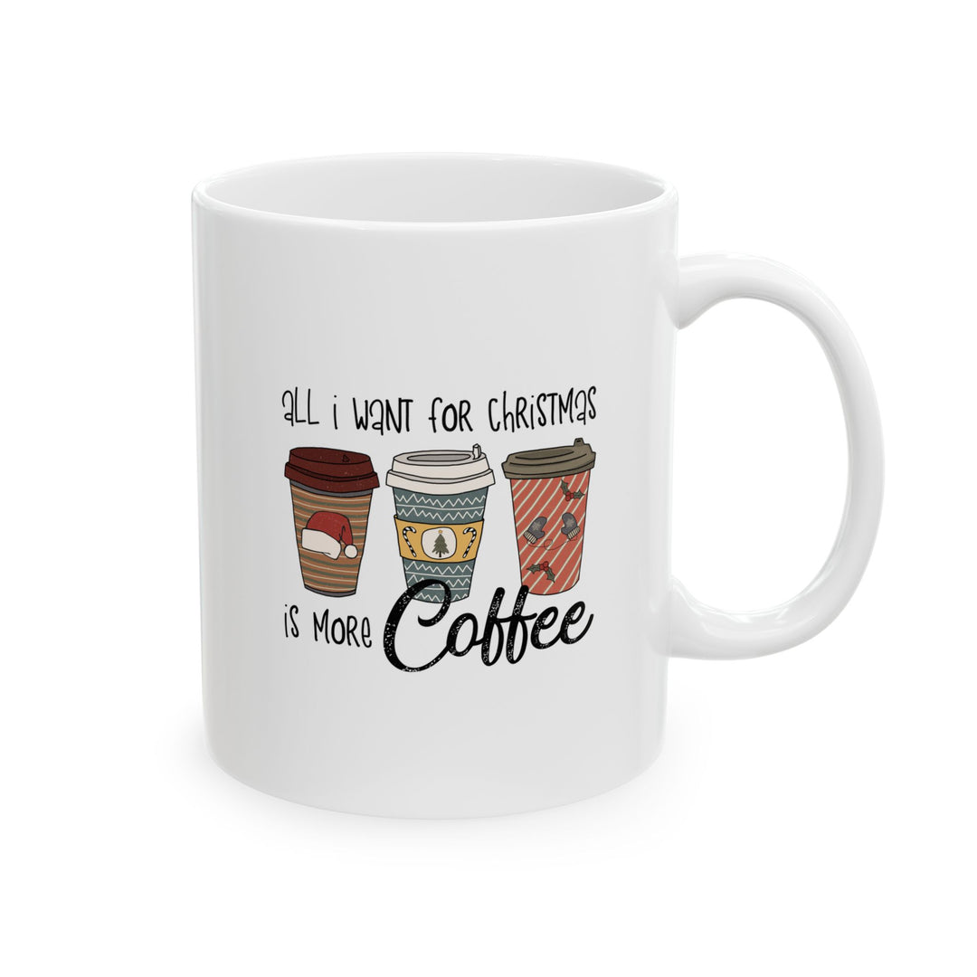 Funny Coffee Lover Ceramic Mug - 11oz Holiday Vibe - Hot Cocoa and Hot Tea Drinkware - Cute Gift for Teenagers or Office