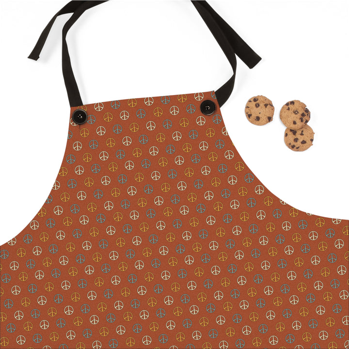 Peace Sign Patterned Apron for Chefs and Bakers - Perfect for Cooking and Baking Enthusiasts