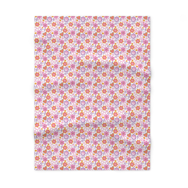 Floral Soft Fleece Baby Blanket - Cozy Nursery Essential