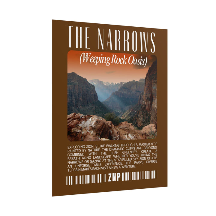 The Narrows Wall Art: Nature-Inspired Journey Poster for Adventure Lovers - Zion National Park Scenic Landscape