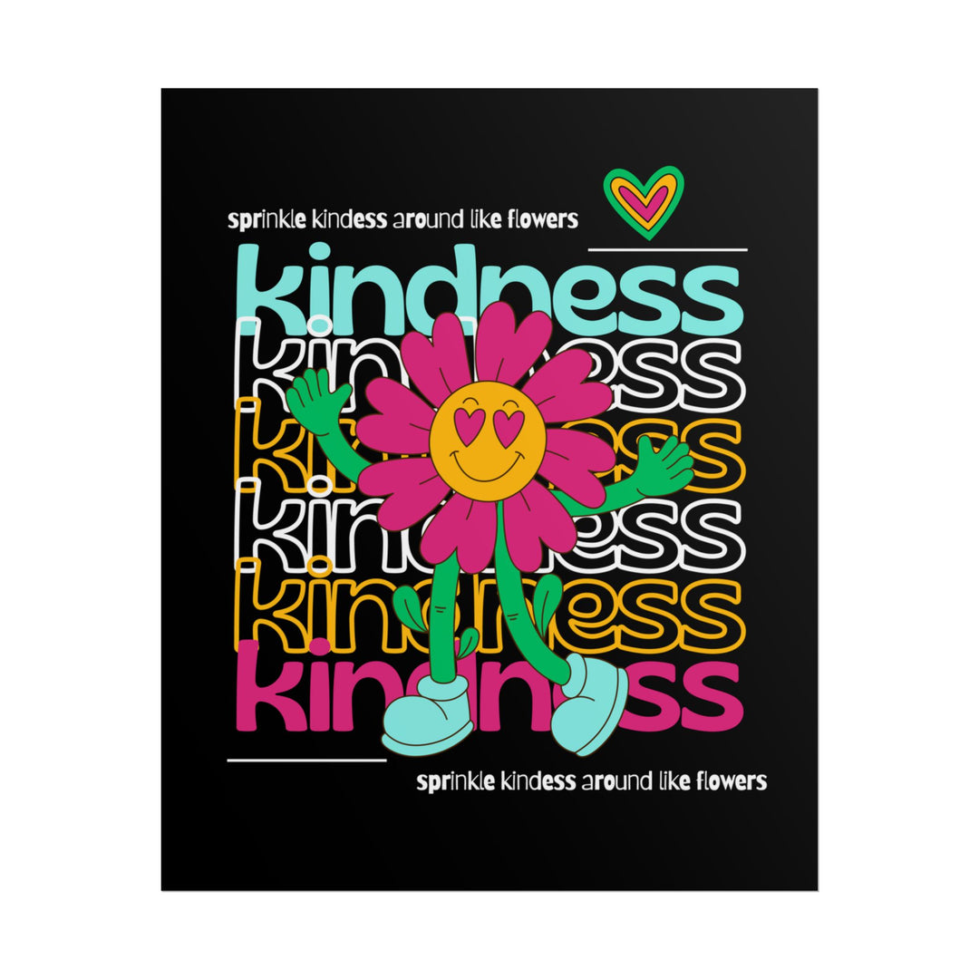 Vibrant Kindness Rolled Posters for Positive Vibes, Wall Art, Home Decor, Gift for Friends, Happy Room Aesthetic