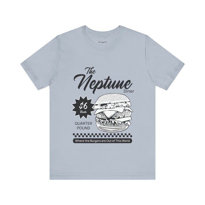 Neptune Diner Graphic Tee - Retro Burger Design, Perfect for Food Lovers