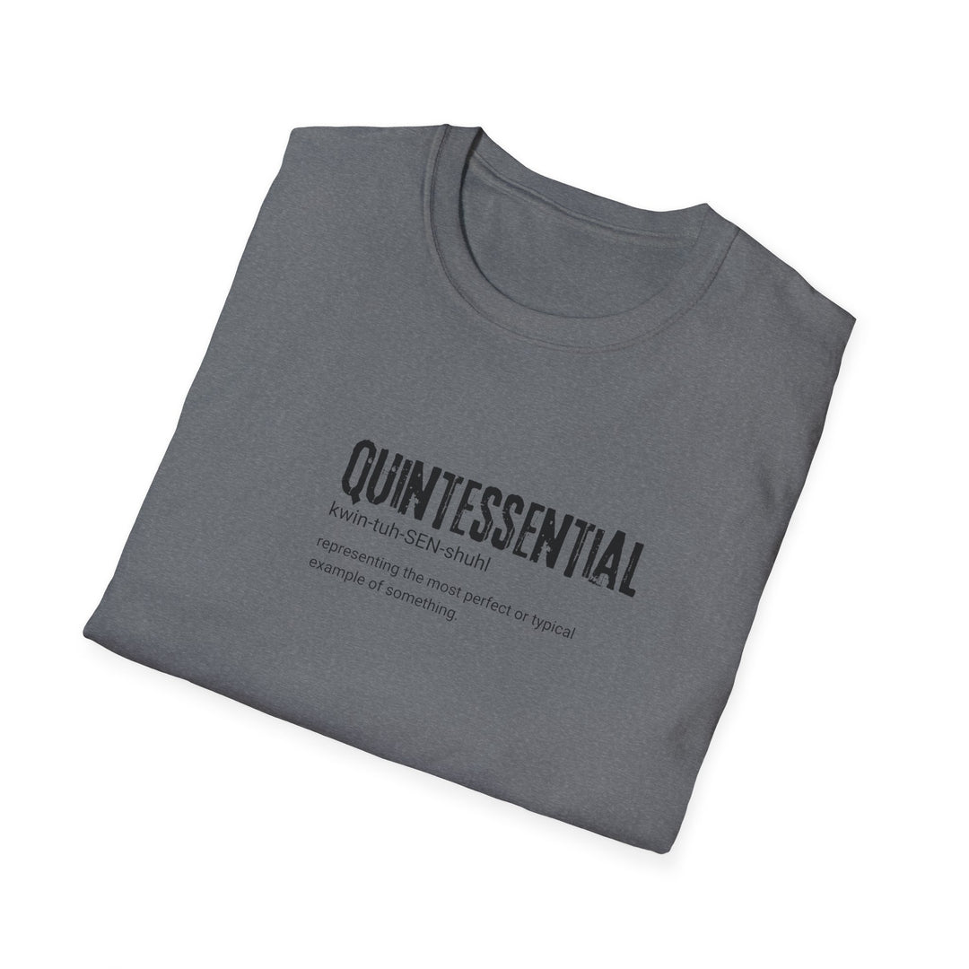 Quintessential Unisex Softstyle T-Shirt, Casual Graphic Tee, Gift for Friends, Everyday Wear, Perfect for Any Occasion, Minimalist Design