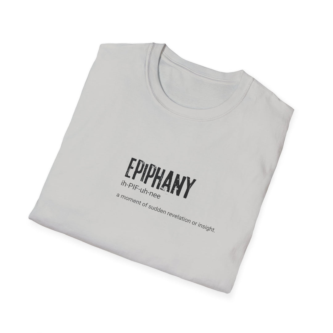 Epiphany Moment Unisex T-Shirt, Revelation Insight Tee, Casual Comfort Shirt, Soft Cotton Top, Heather Sports Grey Clothes