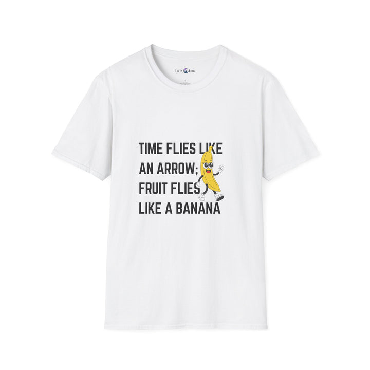 Funny Banana Quote Unisex T-Shirt, Perfect for Birthdays, Parties, Casual Wear, Gift for Food Lovers, Time Flies