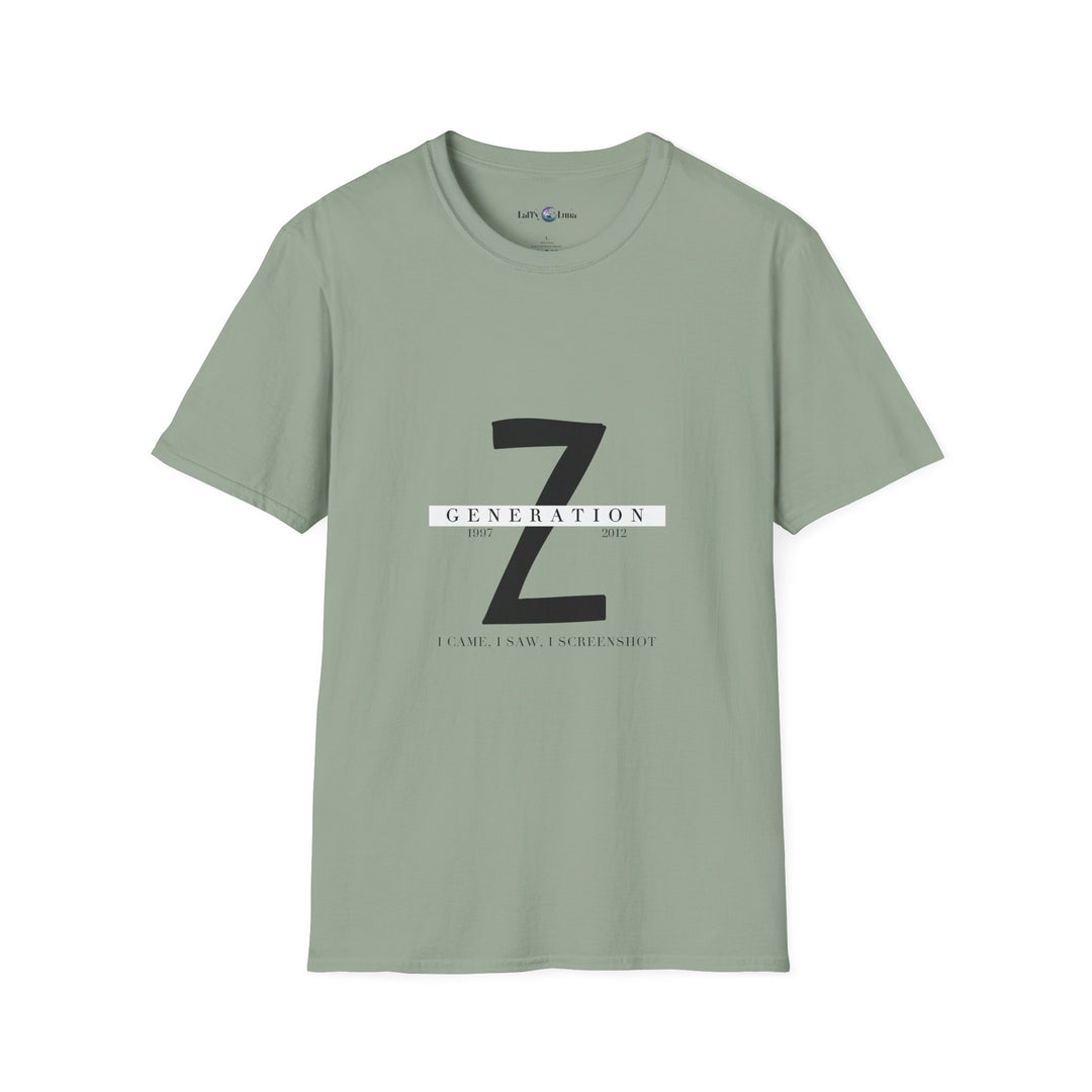 Generation Z Digital Expert Softstyle T-Shirt - - Living Our Best Life Funny Shirt for Online Gaming, Streaming, and Content Creation