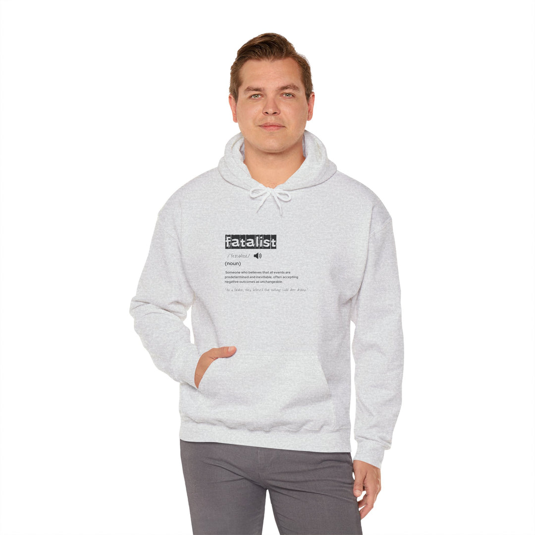 Fatalist Unisex Heavy Blend Hooded Sweatshirt, Cozy Hoodie for Deep Thinkers, Gift for Philosophy Lovers, Casual Wear, Everyday Comfort