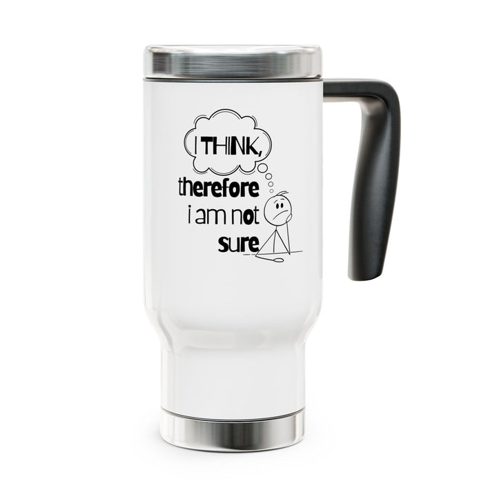 Whimsical Stainless Steel Travel Mug, Perfect Gift for Coffee Lovers, Unique Office Mug, Humorous Drinkware for Students, Motivational