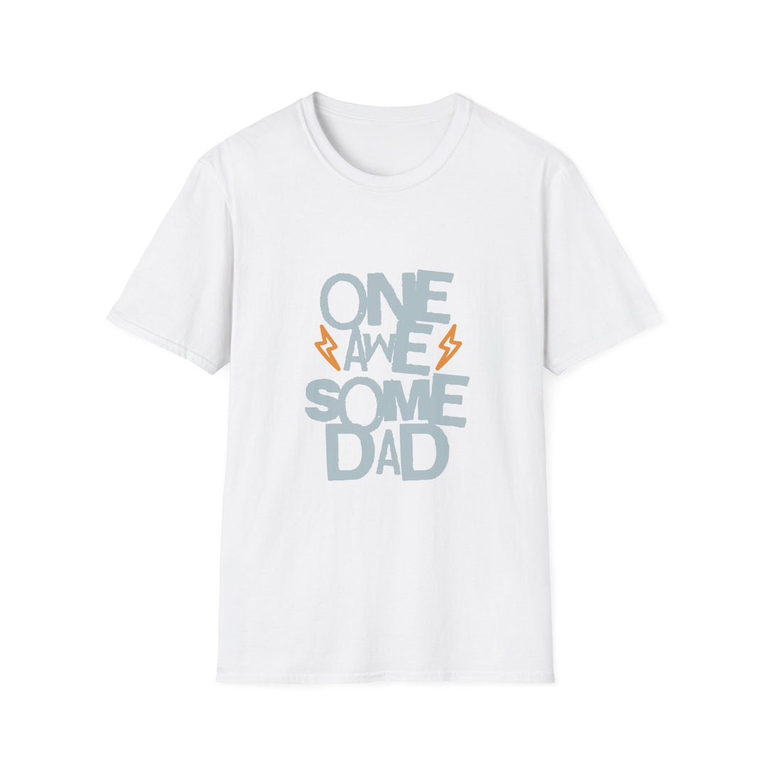 One Awesome Dad Unisex Softstyle T-Shirt Perfect Father's Day Gift, Casual Wear, Dad Apparel, Birthday Celebration, Family Gatherings