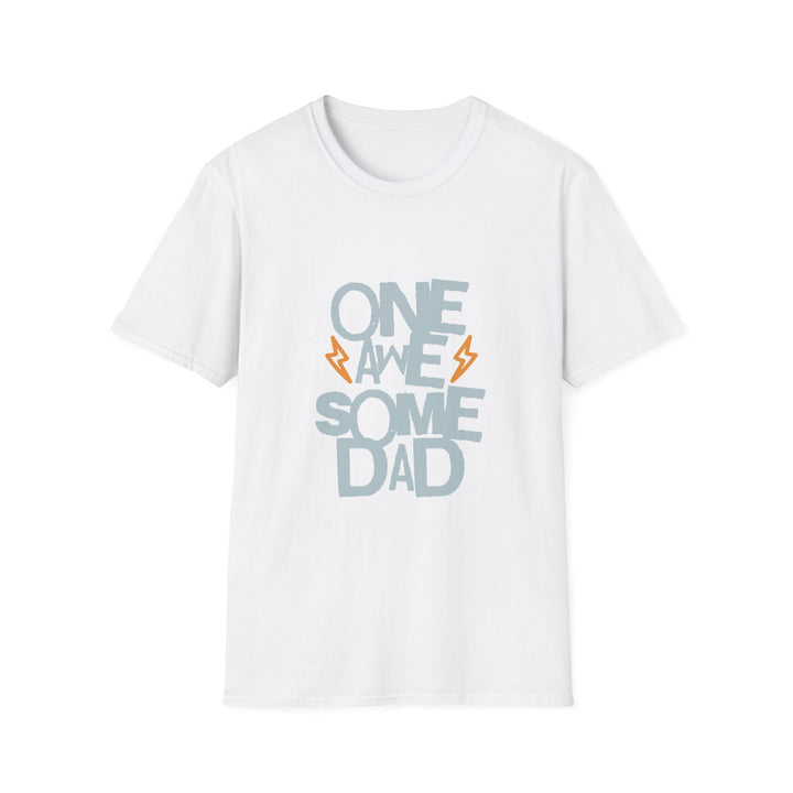 One Awesome Dad Unisex Softstyle T-Shirt Perfect Father's Day Gift, Casual Wear, Dad Apparel, Birthday Celebration, Family Gatherings