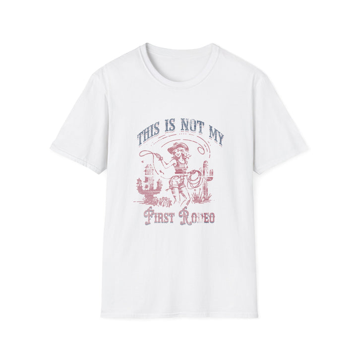 Funny Rodeo T-Shirt: This Is Not My First Rodeo, Cowboy Humor Tee, Gift for Rodeo Lovers, Western Style Shirt, Country Music Fan Apparel