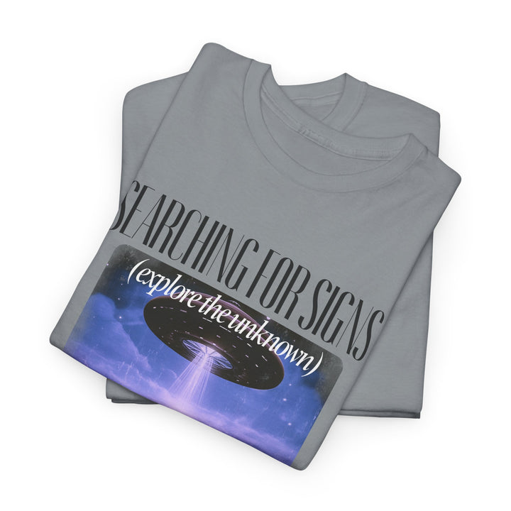 Exploration T-Shirt Alien Life Y2K - Searching for Signs Graphic Tee - Perfect for Casual Wear, Outdoor Activities, and Gift-Giving