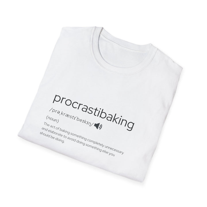 ProcrastiBaking Unisex T-Shirt - Cozy & Fun for Bakers, Foodies, Gifts, Birthdays, or Casual Days