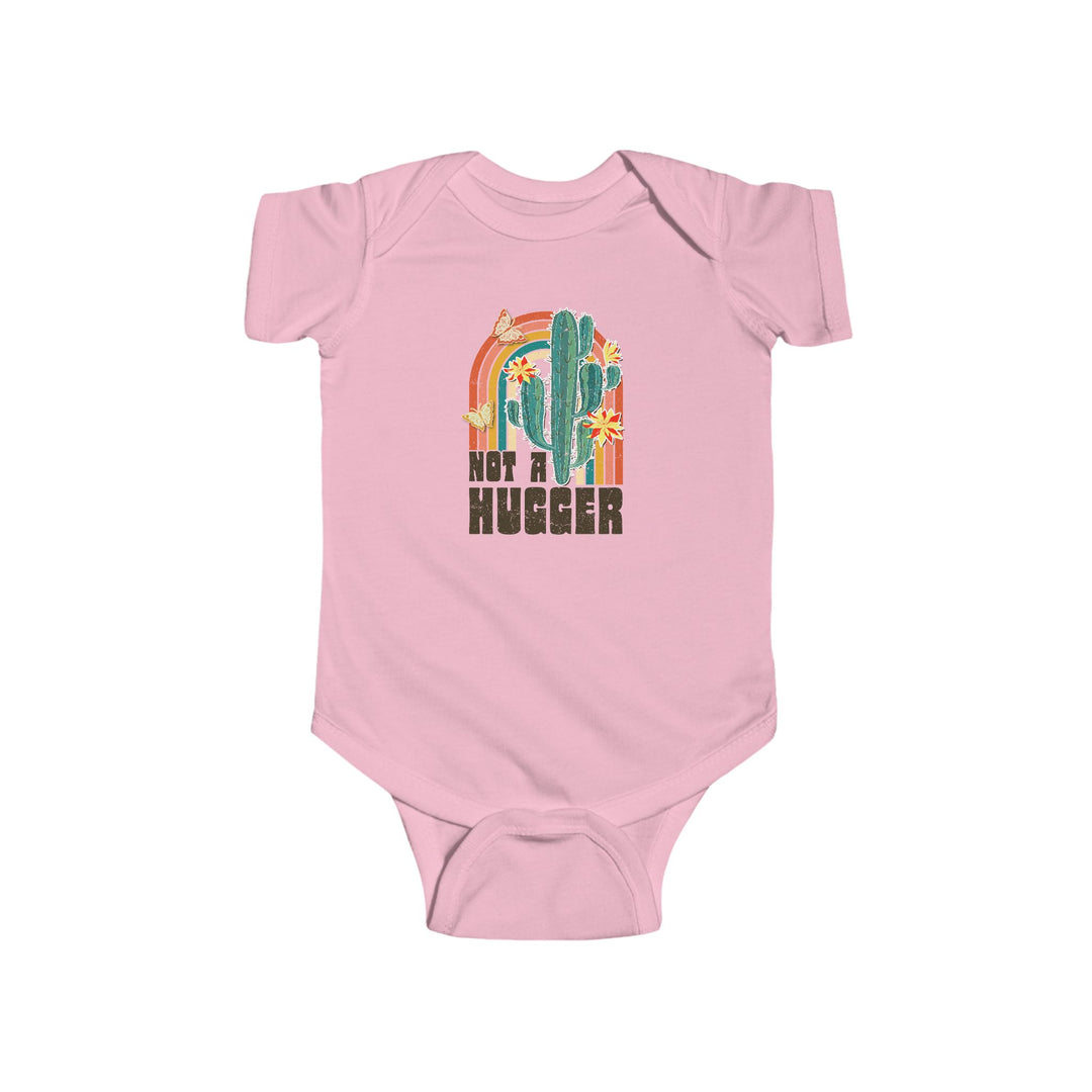 Cute Cactus Infants Bodysuit "Not a Hugger" Design for Playful Babies