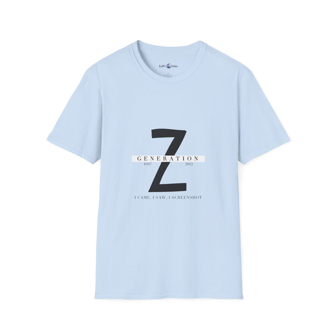 Generation Z Digital Expert Softstyle T-Shirt - - Living Our Best Life Funny Shirt for Online Gaming, Streaming, and Content Creation