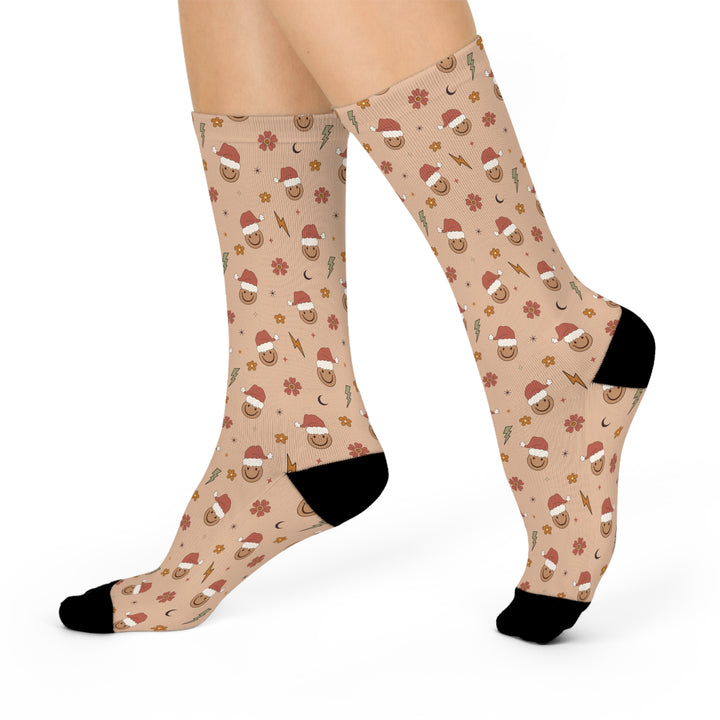 Playful Holiday Cushioned Crew Socks with Fun Patterns