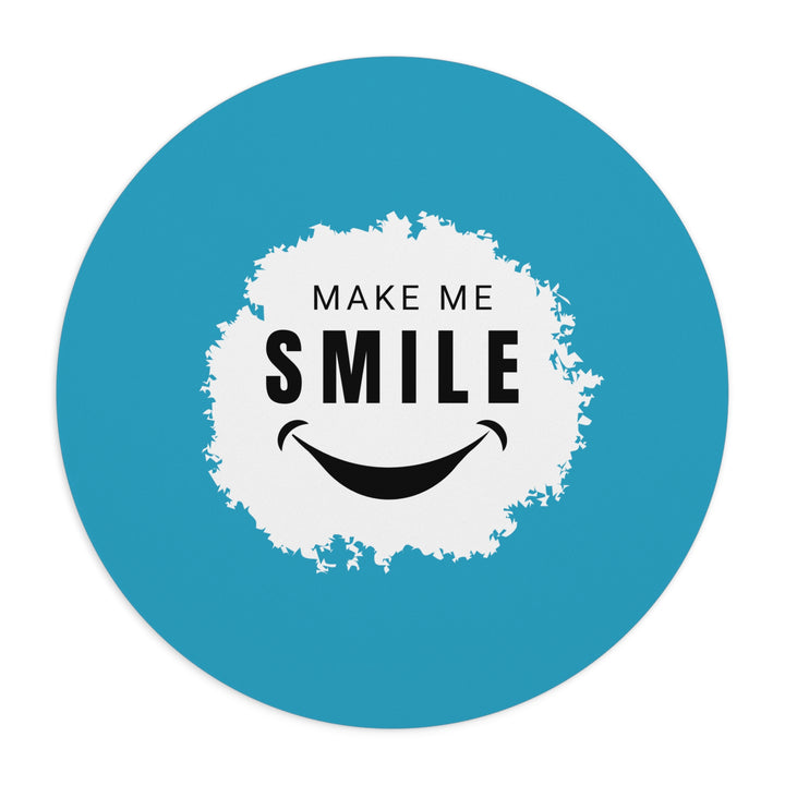 Make Me Smile Mouse Pad - Modern and Funny Office Accessory - Uplifting Desktop Essential Gift for Teens, Coworkers, and Adults