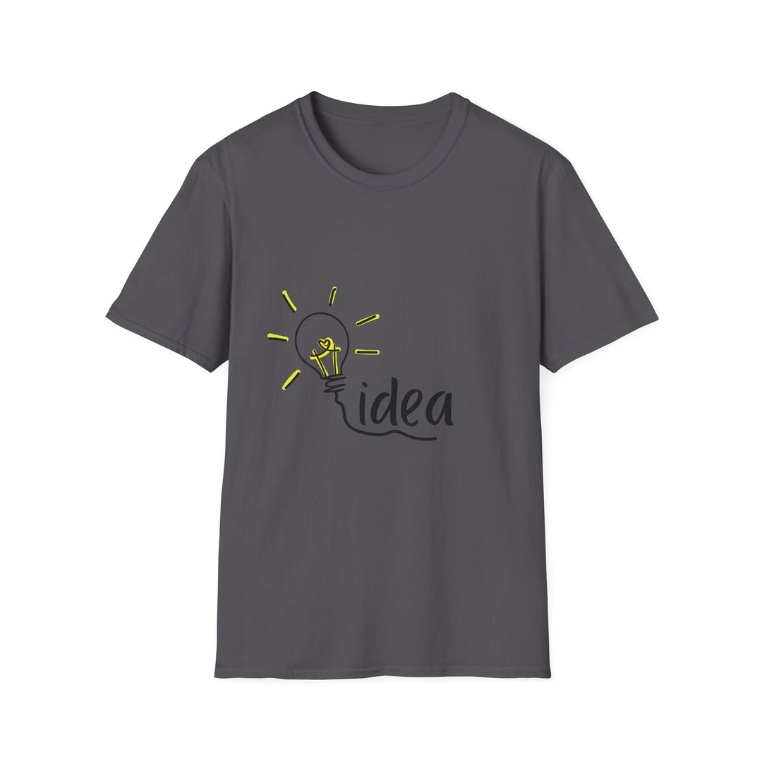 Light Bulb Idea Unisex Softstyle T-Shirt, Motivational Shirt, Gift for Creatives, Inspirational Tee, Casual Wear, Everyday Comfort