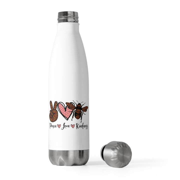 20oz Insulated Bottle - Peace, Love & Kindness Design